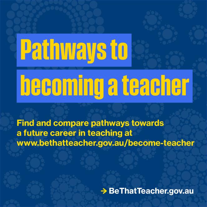 Social media tile - Pathways to teaching